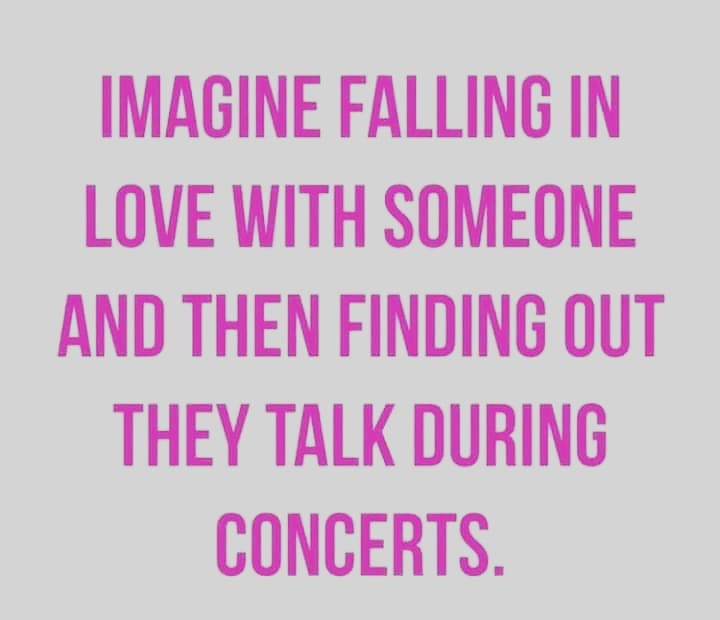 Talk during concerts