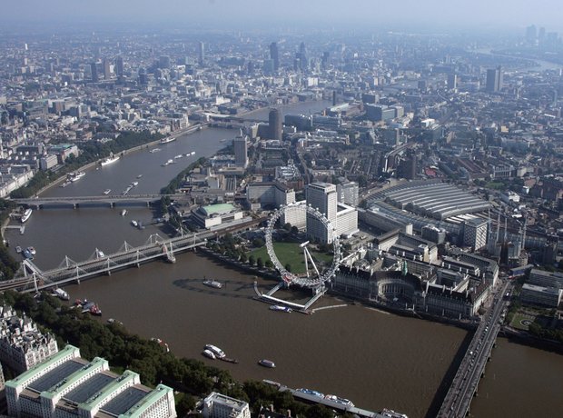 Ariel view of the River Thames