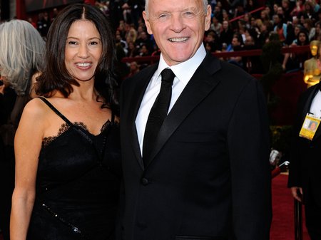 Sir Anthony Hopkins and wife Stella at The Oscars 