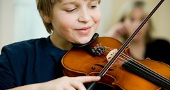 Child and violin