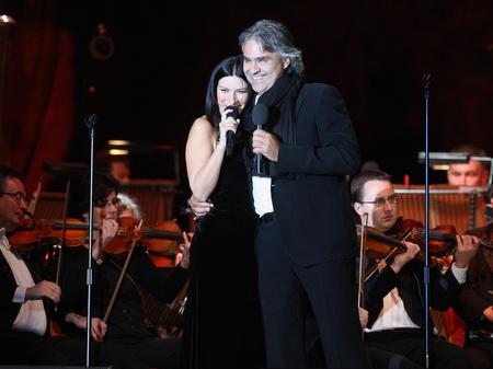 Laura Pausini and Andrea Bocelli