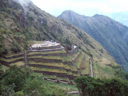 Ancient Inca ruins are dotted along the trail