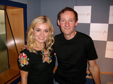 Katherine Jenkins being interviewed at the Classic FM Magazine
