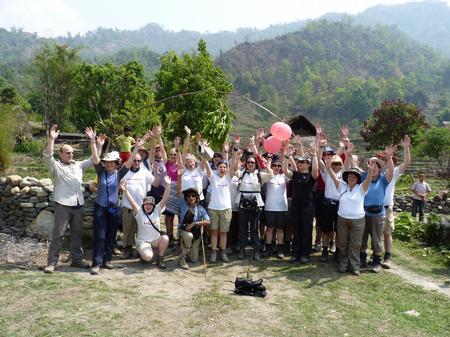 The Trek Nepal team at the finish line