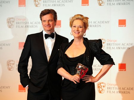 Meryl Streep and Colin Firth at the BAFTAs
