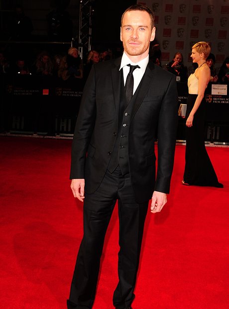 Michael Fassbender arrives at the BAFTAs 2012 Awa