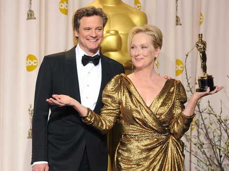 Colin Firth and Meryl Streep The Oscars Academy Awards Show 2012 Press Room  - The... - Classic FM
