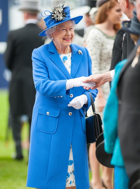 The Queen arrives at the Epsom Derby for the Diamo