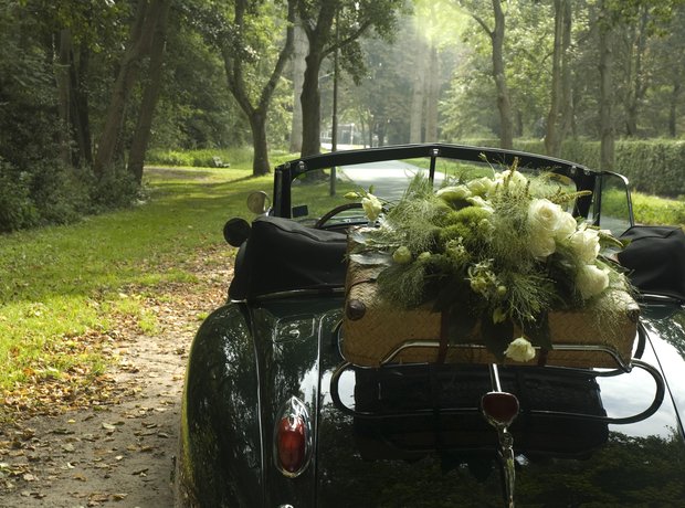 boda en coche clásico