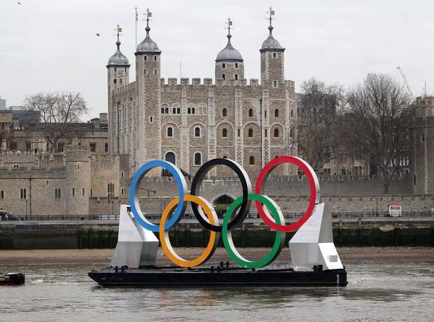 Olympic Rings launched on the Thames