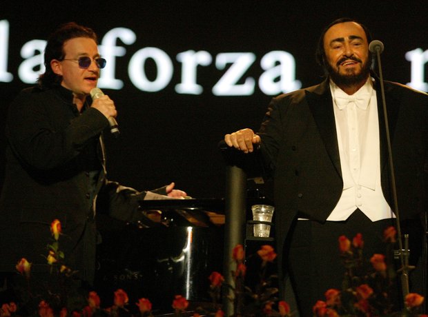 Pavarotti and Bono