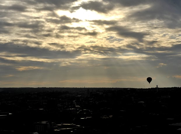 Balloon at sunrise