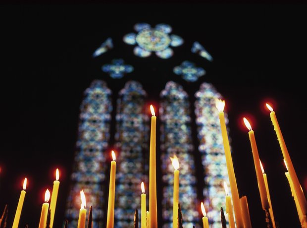 church candles coronation mass
