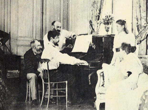 debussy playing piano