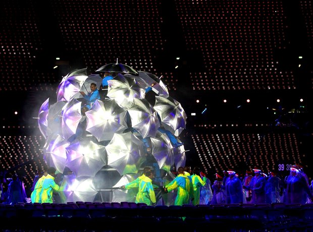 The 2012 Paralympics Opening Ceremony, umbrellas.