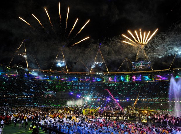 Fireworks during the Paralympics Closing Ceremony 