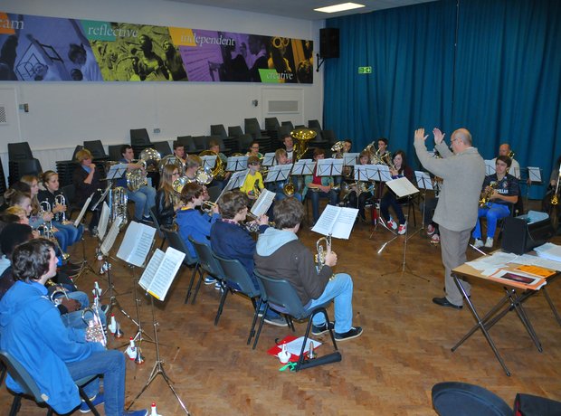 Birmingham Schools Brass Band rehearsal