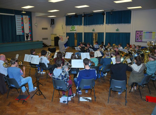 Birmingham Schools Brass Band rehearsal 