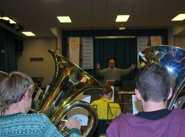 Birmingham Schools Brass Band rehearsal