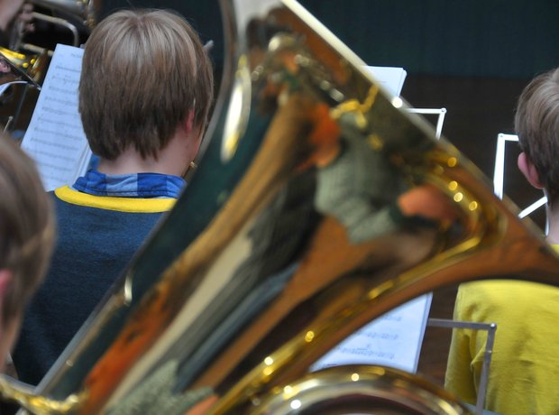 Birmingham Schools Brass Band rehearsal