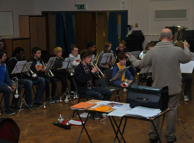 Birmingham Schools Brass Band rehearsal