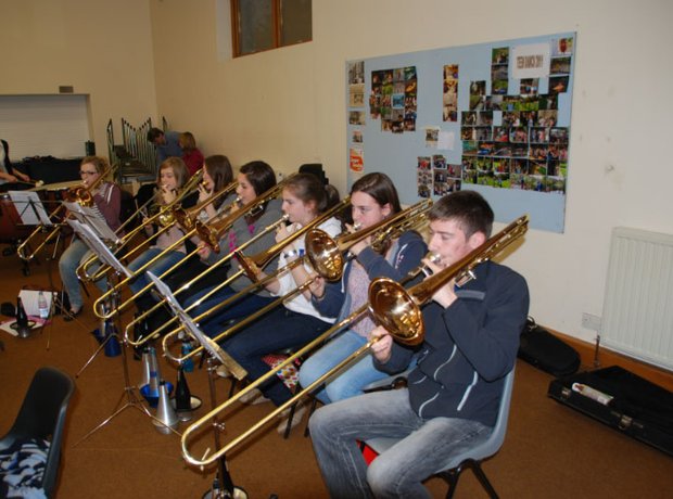Carnoustie & District Youth Brass Band band practi