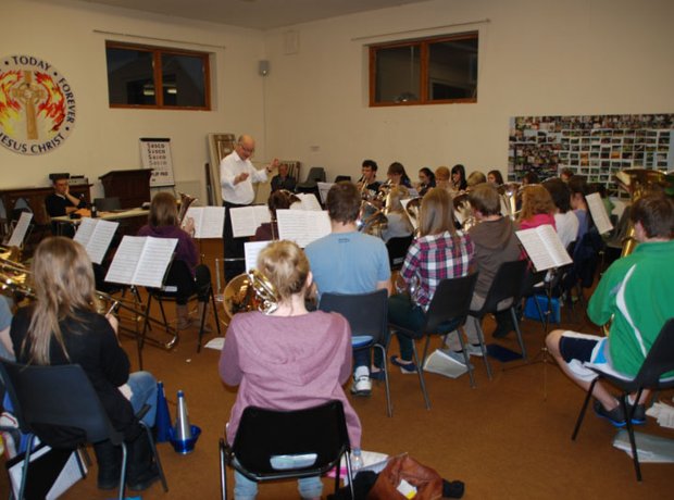 Carnoustie & District Youth Brassband rehearsal