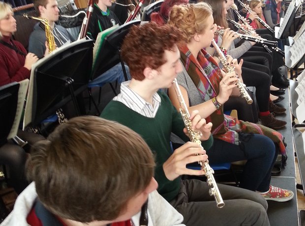 City of Belfast Youth Orchestra wind section