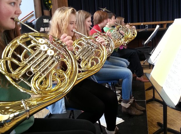 City of Belfast Youth Orchestra horn section