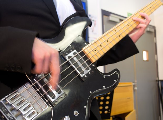 Double Helix bass guitar