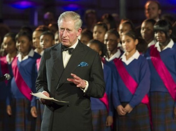 HRH Prince Charles with Maria Fidelis Gospel Choir