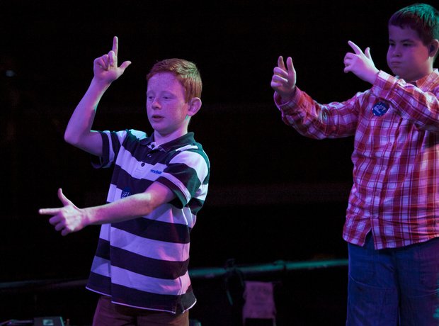 Llantarnam School Deaf Choir rehearse for their pe