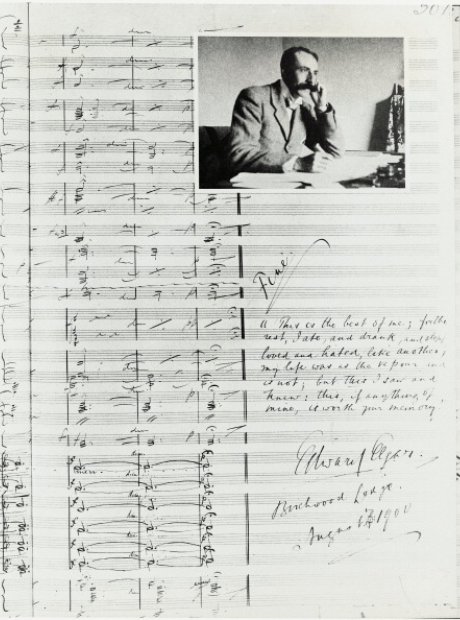 elgar signed score