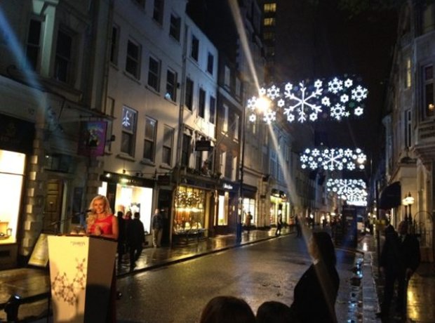Katherine Jenkins turns on the St James Christmas 
