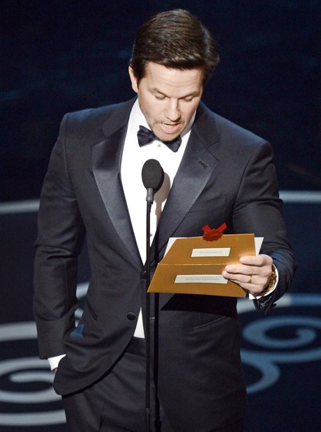 Mark Wahlberg on stage at the Oscars 2013 awards s