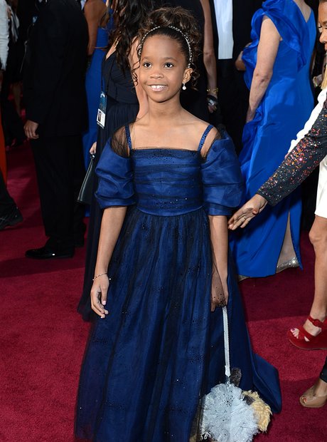 Quvenzhane Wallis at the Oscars 2013 red carpet