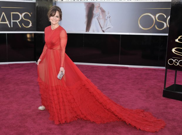 Sally Field at the Oscars 2013 red carpet