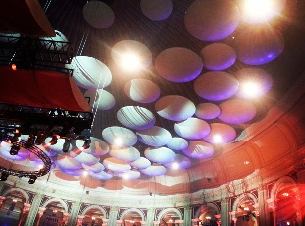 The Royal Albert Hall ceiling 