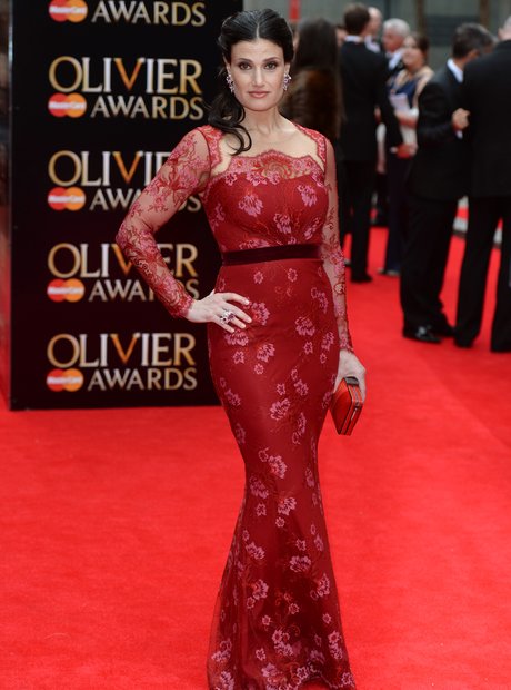 Idina Menzel arrives at the Olivier Awards 2013