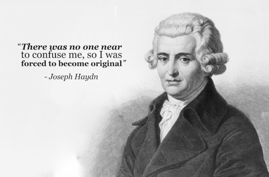 joseph haydn forced to become original