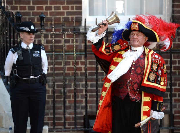 Town Crier during the Royal baby annoucement