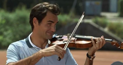 roger federer plays violin