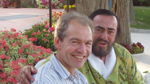 John Brunning and Pavarotti