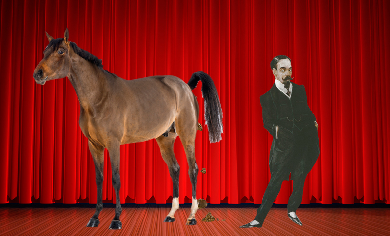horse on stage with beecham