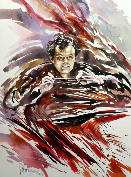 Norman Perryman painting Andris Nelsons