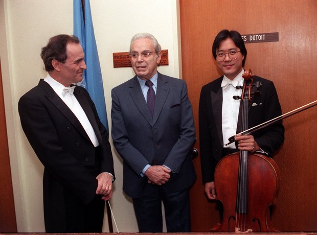 Charles Dutoit United Nations Yo-Yo Ma Perez de Cuellar