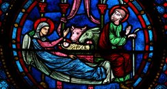 Nativity stained glass