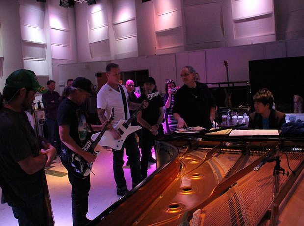 Lang Lang and Metallica rehearse for the Grammy Aw
