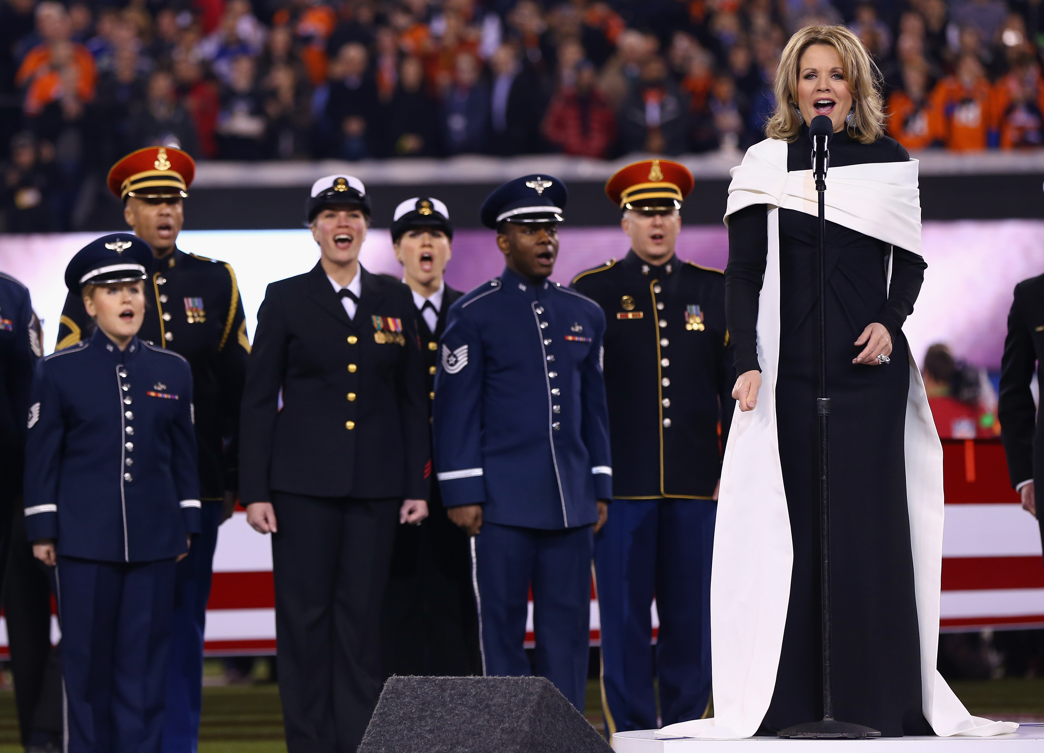 Renee Fleming at the Super Bowl