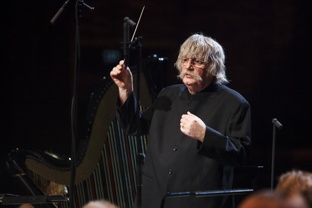 Karl Jenkins Classic FM live in Cardiff during reh